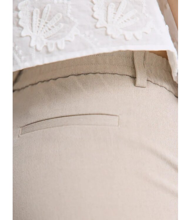 Object OBJLISA Wide Pant Humus – Dames broek met wijde pijpen