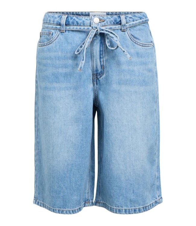 Object OBJROSIE Denim Long Shorts Light Blue – Dames knielange denim short