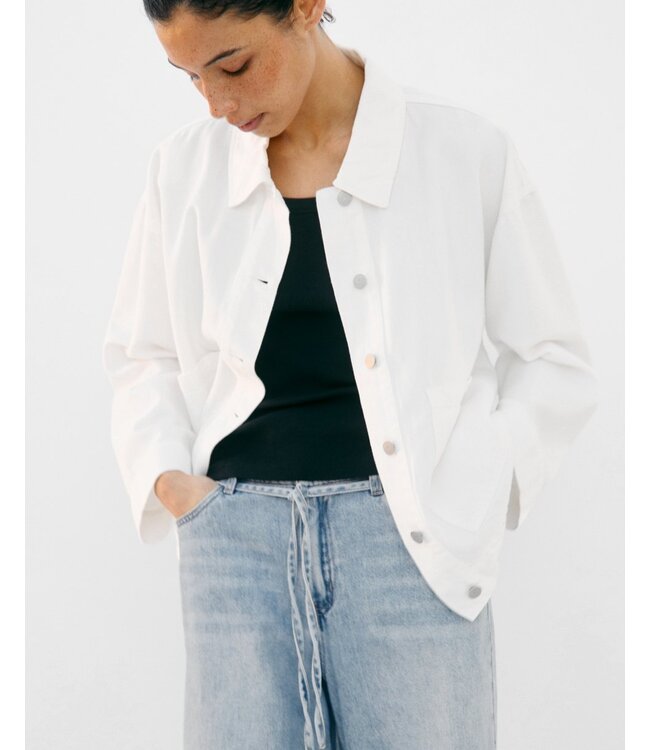 Object OBJROSIE Denim Long Shorts Light Blue – Dames knielange denim short