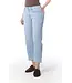 Courage Lichtblauwe dames jeans 7/8 lengte met rechte pijp, zachte stretch denim en comfortabele pasvorm