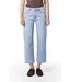 Courage Lichtblauwe dames jeans 7/8 lengte met rechte pijp, zachte stretch denim en comfortabele pasvorm