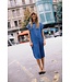 b.young BYKOSMO dames hemdkleedje in mid blue denim, losse pasvorm met TENCEL™ lyocell en knoopsluiting