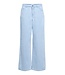 Object Dames wide jeans in lichtblauw denim met verticale strepen en losse pasvorm