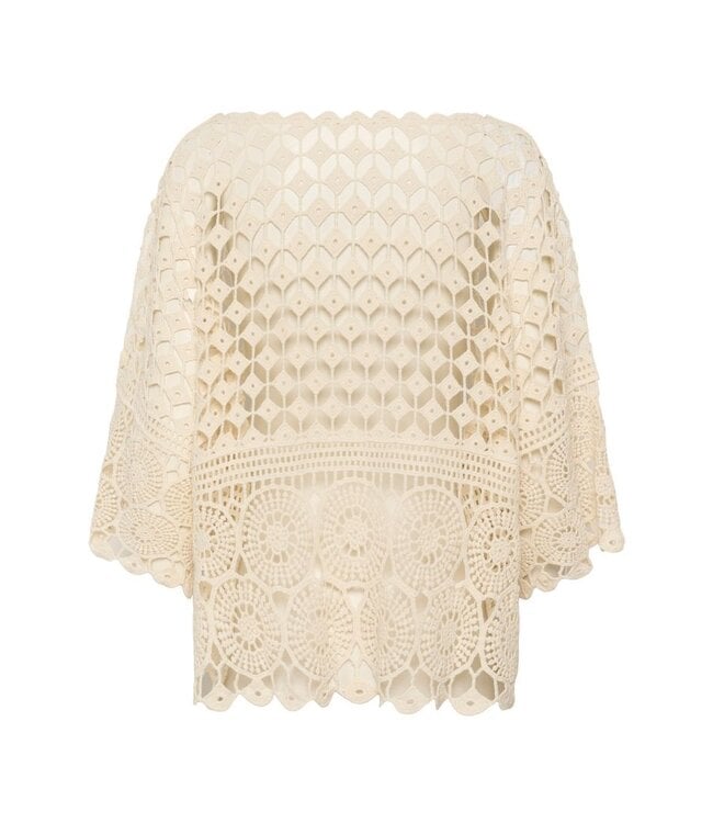 CREAM CRGina Poncho Perfectly Pale - Dames crochet poncho top