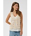 CREAM CRLotu Vest Perfectly Pale - Dames crochet vest met strik