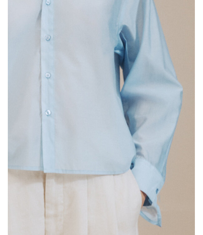 Selected Femme SLFIRIS Relaxed Tie Detail Shirt Dusty Blue – Dames blouse