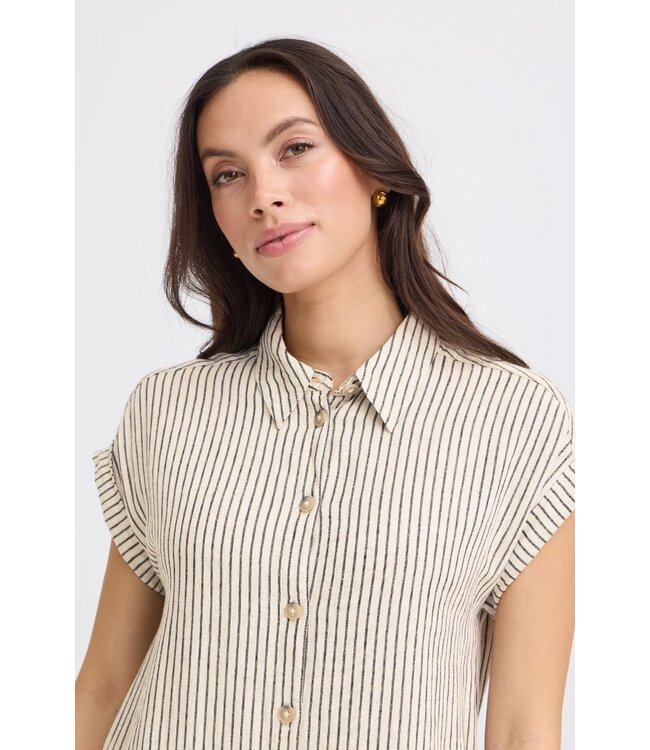 b.young BYFALAKKA Shirt Dress Rainy Day Stripe – Dames overhemdjurk