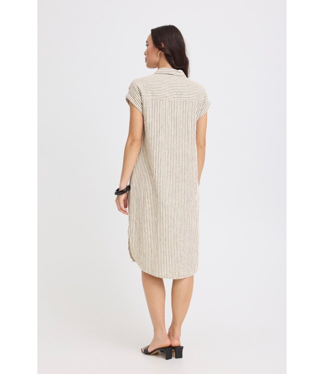 b.young BYFALAKKA Shirt Dress Rainy Day Stripe – Dames overhemdjurk