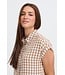 b.young BYFALAKKA dames jurk met ruitjesprint Woodsmoke Check luchtige midi shirt dress
