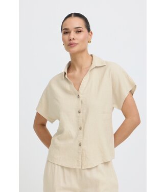 b.young BYFALAKKA Cap Shirt - Rainy Day Melange