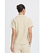 b.young BYFALAKKA dames blouse Rainy Day Melange linnenmix top met V-hals en korte mouwen