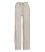 b.young BYFALAKKA dames broek Rainy Day Stripe linnenmix wide leg met elastische taille