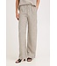 b.young BYFALAKKA dames broek Rainy Day Stripe linnenmix wide leg met elastische taille