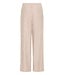 b.young BYFALAKKA dames broek Woodsmoke Stripe linnenmix wide leg met elastische taille