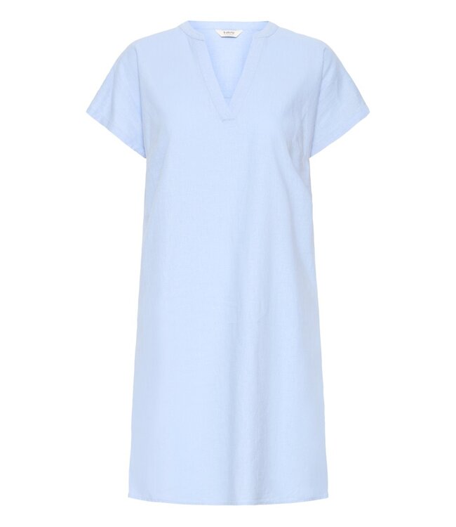 b.young BYFALAKKA dames jurk Windsurfer linnenmix V-hals jurk met korte mouwen