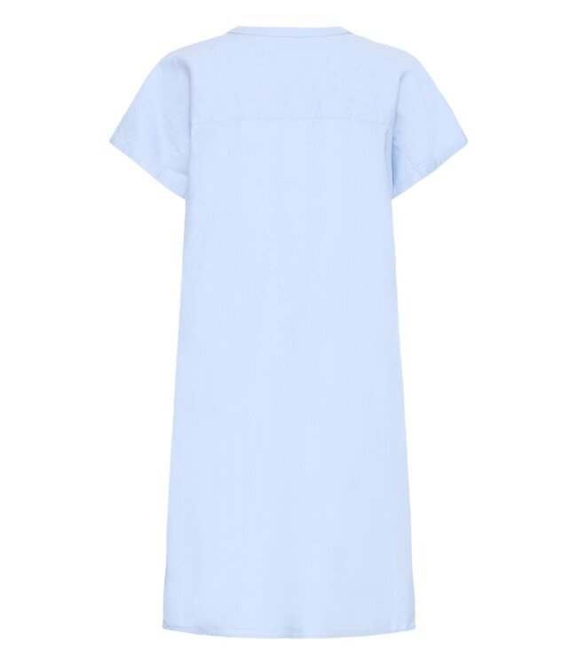 b.young BYFALAKKA dames jurk Windsurfer linnenmix V-hals jurk met korte mouwen