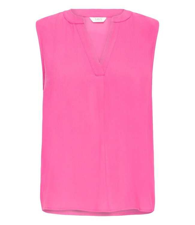 b.young BYMMJOELLA dames top Raspberry Rose mouwloze blouse V-hals ECOVERO viscose