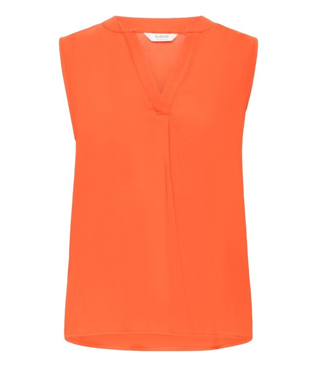 b.young BYMMJOELLA dames top Fiesta oranje mouwloze blouse V-hals ECOVERO viscose
