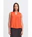 b.young BYMMJOELLA dames top Fiesta oranje mouwloze blouse V-hals ECOVERO viscose