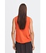 b.young BYMMJOELLA dames top Fiesta oranje mouwloze blouse V-hals ECOVERO viscose