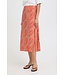 b.young BYMMJOELLA dames midi rok Nature Vibes Fiesta oranje print A-lijn ECOVERO viscose