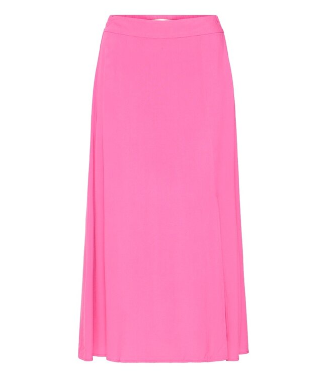 b.young BYMMJOELLA dames midi rok Raspberry Rose roze A-lijn ECOVERO viscose