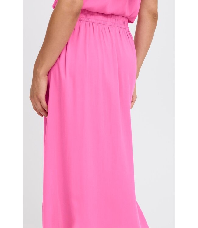 b.young BYMMJOELLA dames midi rok Raspberry Rose roze A-lijn ECOVERO viscose