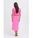 b.young BYMMJOELLA dames midi rok Raspberry Rose roze A-lijn ECOVERO viscose