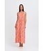 b.young BYMMJOELLA dames maxi jurk met Nature Vibes Fiesta oranje print