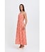 b.young BYMMJOELLA dames maxi jurk met Nature Vibes Fiesta oranje print