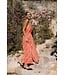 b.young BYMMJOELLA dames maxi jurk met Nature Vibes Fiesta oranje print