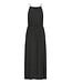 b.young BYMMJOELLA Slip Dress Meteorite - Dames maxi jurk in zwart met fijne bandjes en elegante A-lijn pasvorm