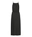 b.young BYMMJOELLA Slip Dress Meteorite - Dames maxi jurk in zwart met fijne bandjes en elegante A-lijn pasvorm