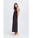 b.young BYMMJOELLA Slip Dress Meteorite - Dames maxi jurk in zwart met fijne bandjes en elegante A-lijn pasvorm