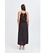 b.young BYMMJOELLA Slip Dress Meteorite - Dames maxi jurk in zwart met fijne bandjes en elegante A-lijn pasvorm