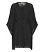 b.young BYVEVA Beach Cover - Dames zwarte strandponcho met kantdetails en strikkoord in de taille
