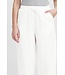ICHI IHLINNO Barrel Pant - Dames witte broek met barrel fit en elastische taille in luchtige linnenmix