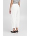 ICHI IHLINNO Barrel Pant - Dames witte broek met barrel fit en elastische taille in luchtige linnenmix