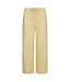 Freequent FQLAVA Ankle Pant Golden Haze - Enkellange dames broek in linnenmix in een zachte gele tint