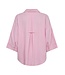 Freequent FQLAVA Shirt Sweet Lilac - Linnen dames blouse in roze met V-hals en losse pasvorm