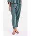 Freequent FQLAVA Pant Dark Forest - Linnen dames broek in donkergroen met elastische taille
