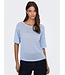 JDY JDYSHINE Life Pullover Powder Blue Melange - Lichtblauwe fijngebreide dames top