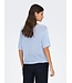 JDY JDYSHINE Life Pullover Powder Blue Melange - Lichtblauwe fijngebreide dames top