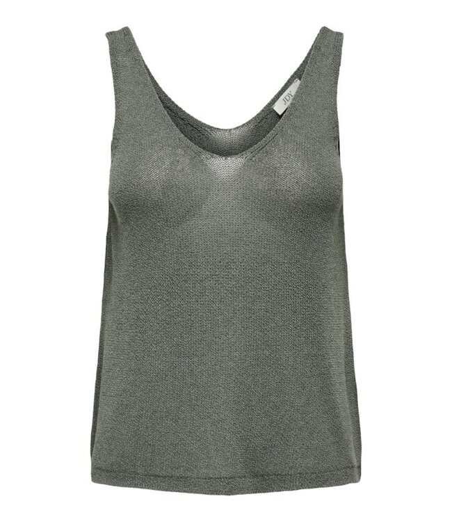 JDY JDYSHINE Life Top Kambaba Melange - Groene fijngebreide dames top