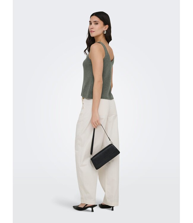 JDY JDYSHINE Life Top Kambaba Melange - Groene fijngebreide dames top