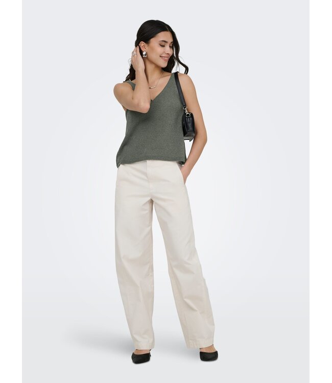 JDY JDYSHINE Life Top Kambaba Melange - Groene fijngebreide dames top