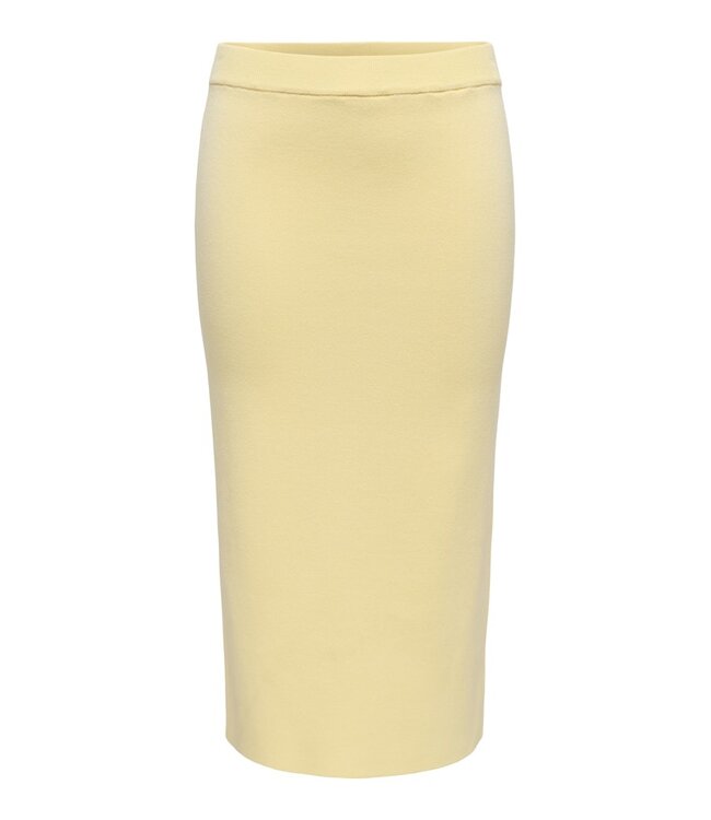 JDY JDYASTRA Skirt Double Cream - Lichtgele dames midi rok