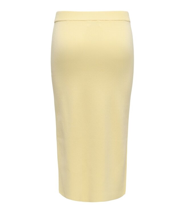 JDY JDYASTRA Skirt Double Cream - Lichtgele dames midi rok