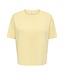 JDY JDYASTRA O-Neck Slit T-Shirt - Lichtgele dames top met ronde hals en korte mouwen