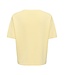 JDY JDYASTRA O-Neck Slit T-Shirt - Lichtgele dames top met ronde hals en korte mouwen